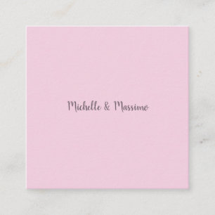Professional Unique Classical Plain Couple Names Enclosure Card