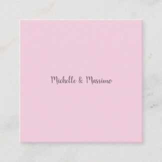 Professional Unique Classical Plain Couple Names Enclosure Card