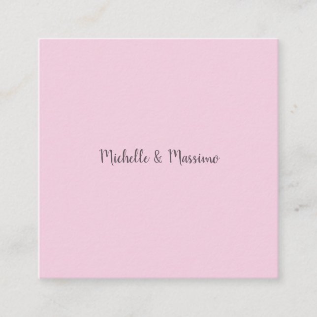 Professional Unique Classical Plain Couple Names Enclosure Card (Front)