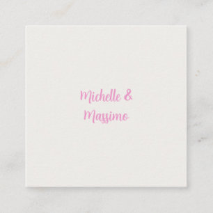 Professional Unique Classical Plain Couple Names Enclosure Card