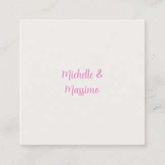 Professional Unique Classical Plain Couple Names Enclosure Card