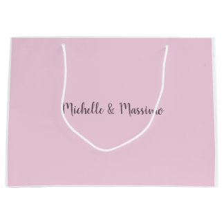 Professional Unique Classical Plain Couple Names Large Gift Bag