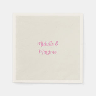 Professional Unique Classical Plain Couple Names Napkin