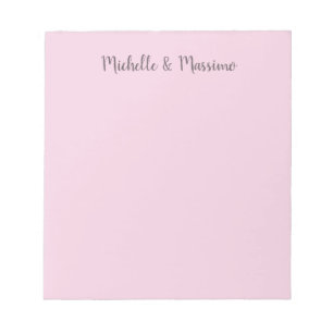 Professional Unique Classical Plain Couple Names Notepad