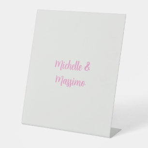 Professional Unique Classical Plain Couple Names Pedestal Sign