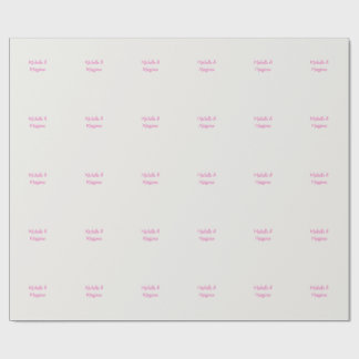 Professional Unique Classical Plain Couple Names Wrapping Paper