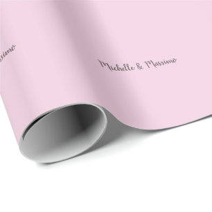 Professional Unique Classical Plain Couple Names Wrapping Paper