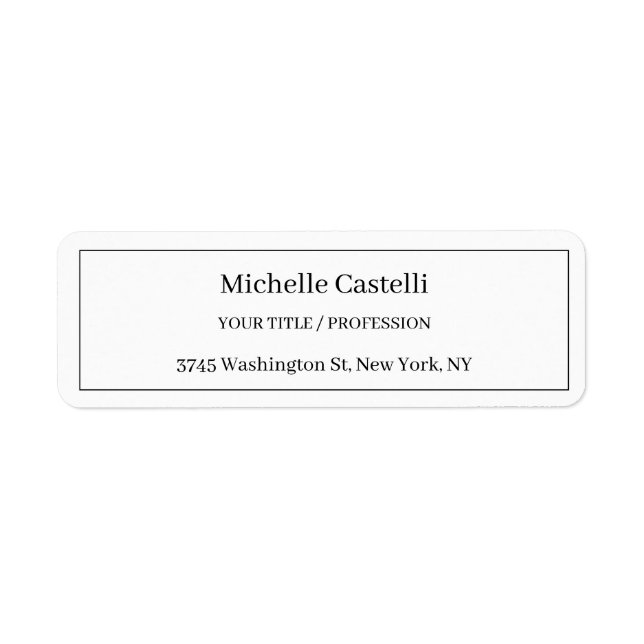 Professional Unique Classical Simple Black & White (Front)