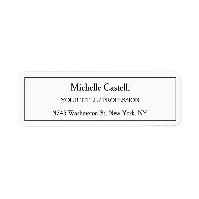 Professional Unique Classical Simple Black & White (Front)