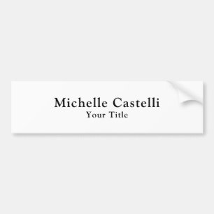 Professional Unique Classical Simple Black White Bumper Sticker