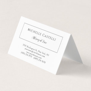 Professional Unique Classical Simple Black & White Business Card