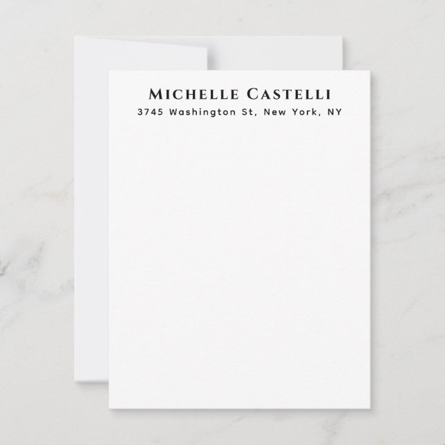 Professional Unique Classical Simple Black & White Card (Front)