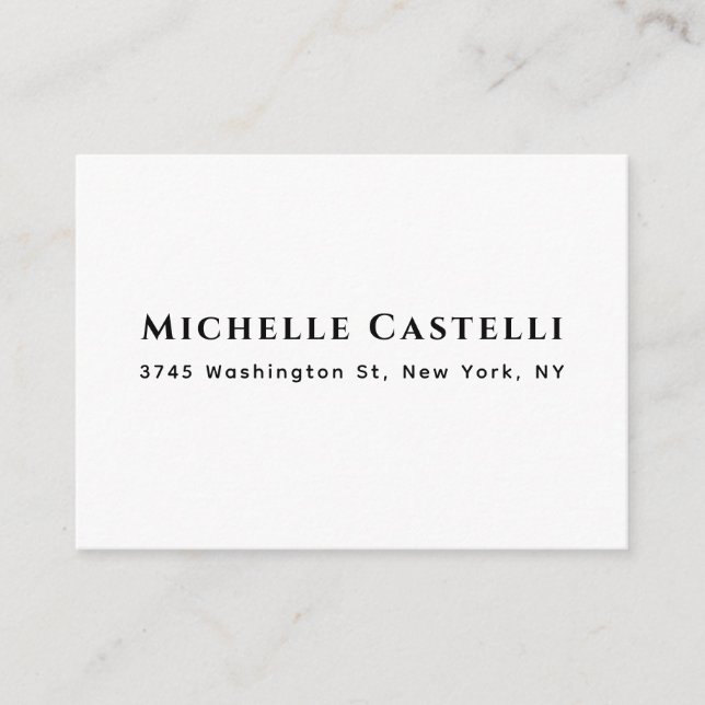 Professional Unique Classical Simple Black & White Enclosure Card (Front)