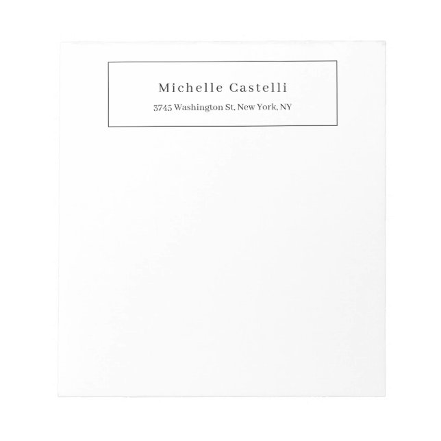 Professional Unique Classical Simple Black & White Notepad (Front)