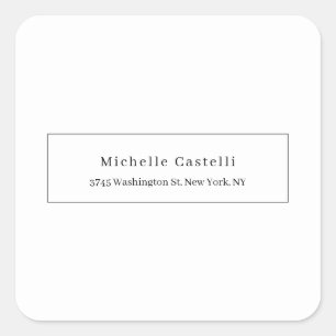 Professional Unique Classical Simple Black & White Square Sticker