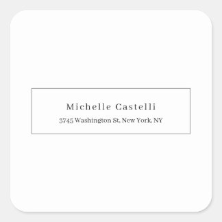 Professional Unique Classical Simple Black & White Square Sticker