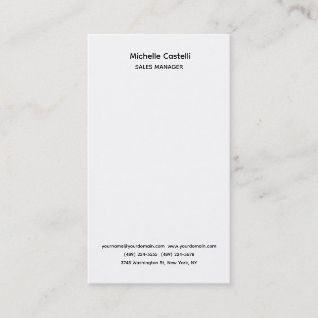 Professional Unique Classical Simple Business Card (Front)