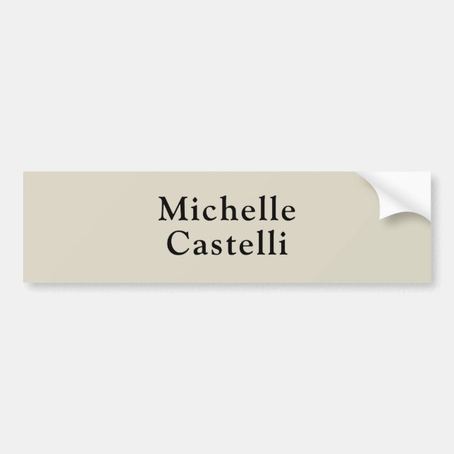 Professional Unique Classical Simple Grey Black Bumper Sticker (Front)