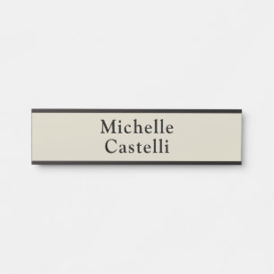 Professional Unique Classical Simple Grey Black Door Sign