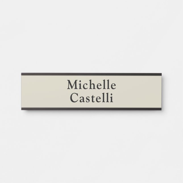 Professional Unique Classical Simple Grey Black Door Sign (Front)