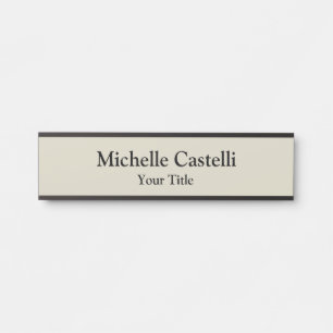 Professional Unique Classical Simple Grey Black Door Sign