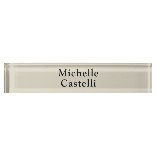 Professional Unique Classical Simple Grey Black Nameplate (Front)