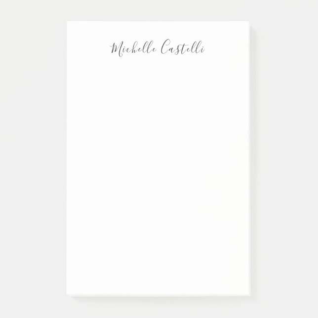 Professional Unique Classical Simple Handwriting Post-it Notes (Front)