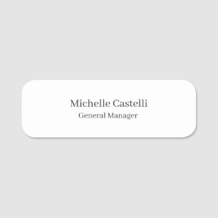 Professional Unique Classical Simple Name Tag