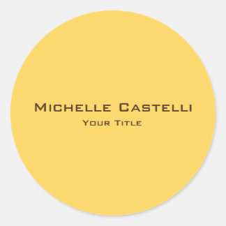 Professional Unique Classical Simple Plain Classic Round Sticker