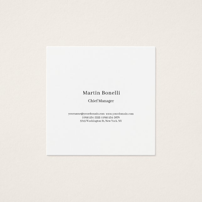 Professional Unique Classical Simple Profile Card (Front)