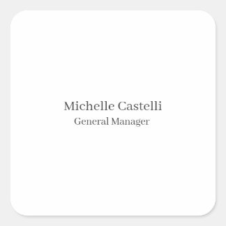 Professional Unique Classical Simple Square Sticker