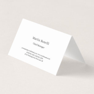 Professional Unique Classical Simple White Business Card