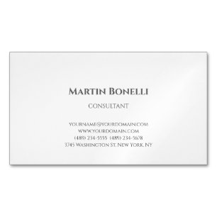 Professional Unique Classical Simple White Magnetic Business Card