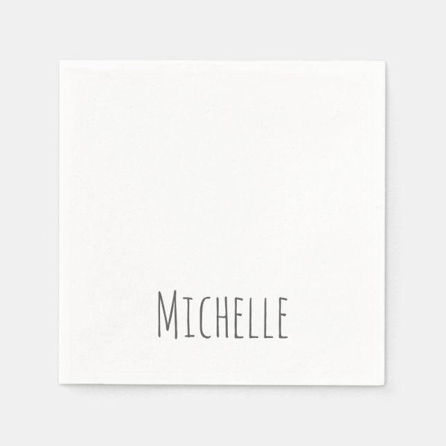 Professional Unique Classical Simple Your Name Napkin (Front)