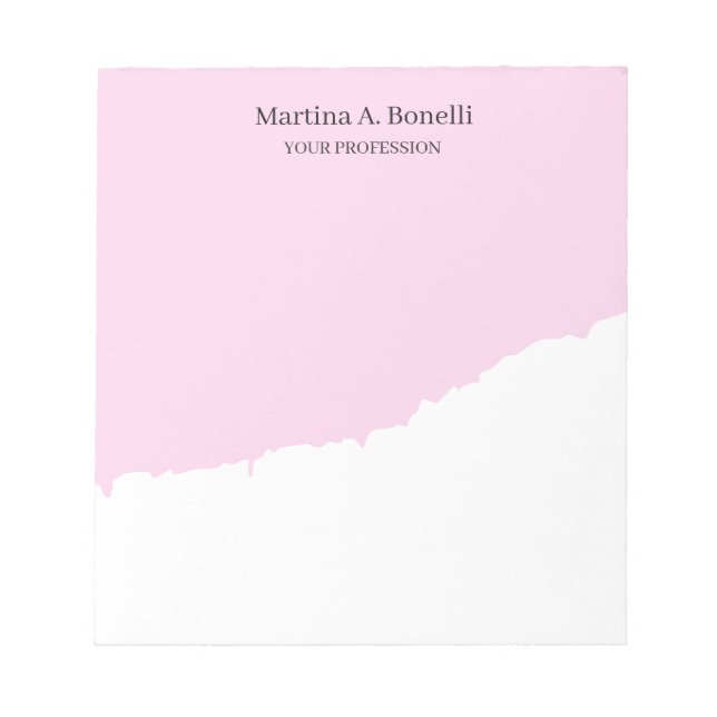 Professional Unique Elegant Plain Simple Special Notepad (Front)