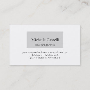 Professional Unique Minimalist Plain Business Card