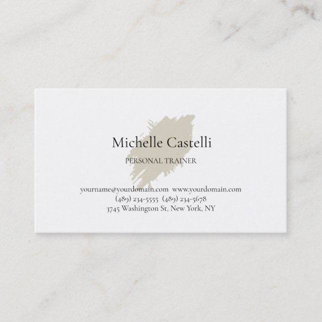Professional Unique Minimalist Plain Business Card (Front)