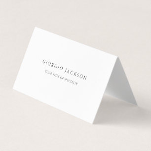 Professional Unique Plain Black & White Modern Business Card