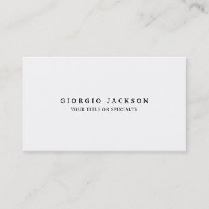 Professional Unique Plain Black & White Modern Business Card