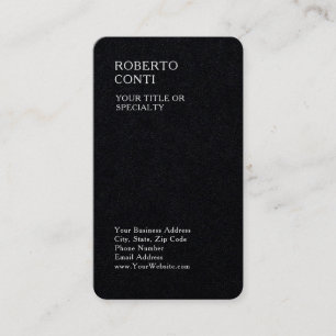 Professional Unique Plain Minimalist Premium Black Business Card