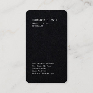 Professional Unique Plain Minimalist Premium Black Business Card