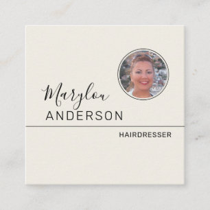Professional  - UNISEX (PHOTO INSERT) Square Business Card