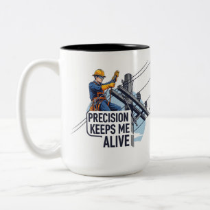 Professional Utility Worker Gift safety Two-Tone Coffee Mug
