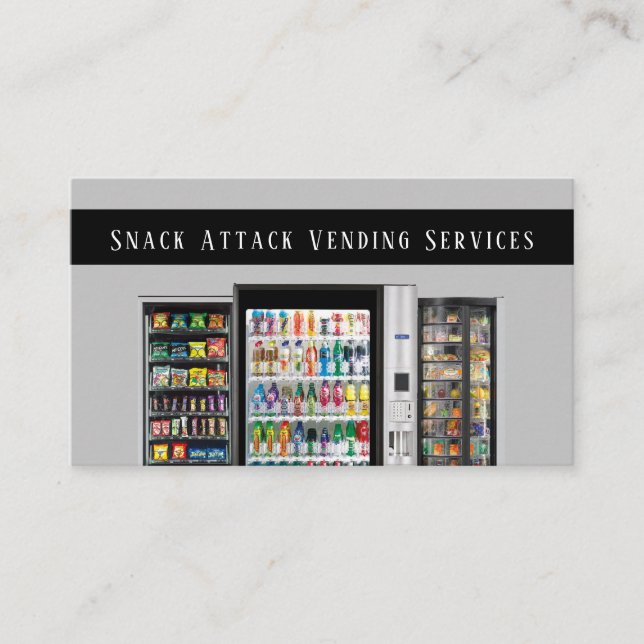 Professional Vending Machine Service Business Card (Front)