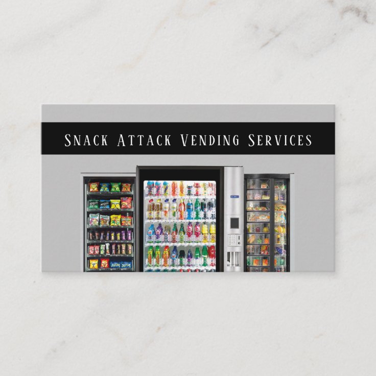 Professional Vending Machine Service Business Card Zazzle