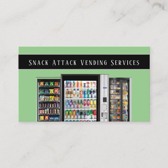 Professional Vending Machine Service Business Card (Front)