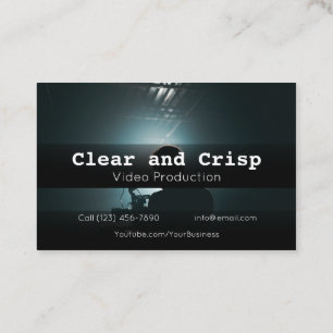 Professional Video Production Company Services Business Card