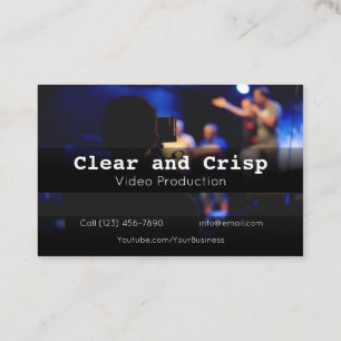 Professional Video Production Company Services Business Card