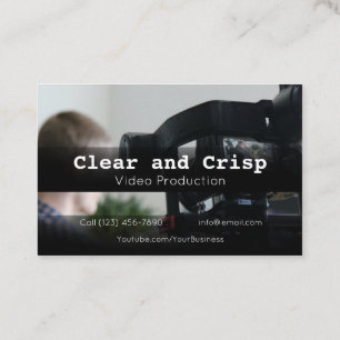 Professional Video Production Company Services  Business Card