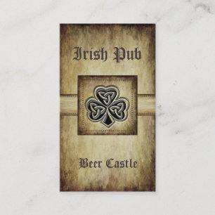 Professional vintage grunge Irish lucky shamrock Business Card